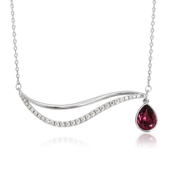Gorgeous Swarovski Wave Necklace - Picture 2 of 14